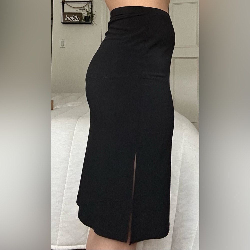 Black skirt. Knee length. Size Small. Brand: Merona